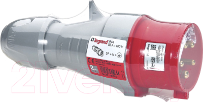 Вилка силовая Legrand 3P+N+E IP44 32А 380V / 90132 - фото