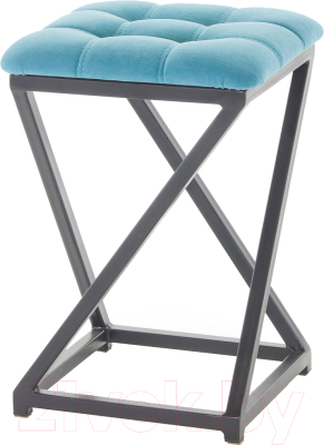 Табурет AMC Comfort 8.1.13 (ткань бирюзовый/черный) - фото