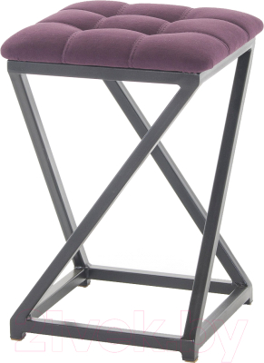 Табурет AMC Comfort 8.1.14 (ткань баклажан/черный) - фото