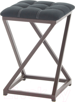 Табурет AMC Comfort 8.2.1 (ткань черный/коричневый) - фото