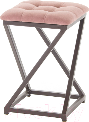 Табурет AMC Comfort 8.2.7 (ткань розовый/коричневый) - фото