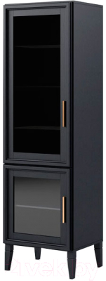 Шкаф с витриной Молодечномебель Charlie D-2 ВМФ-1525-01 левый - фото