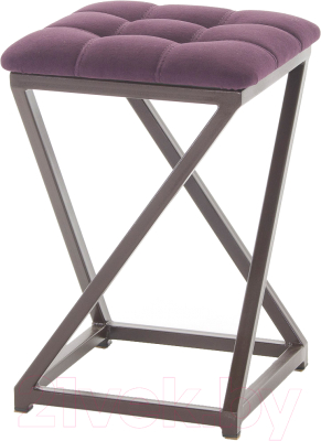 Табурет AMC Comfort 8.2.14 (ткань баклажан/коричневый) - фото