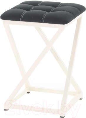 Табурет AMC Comfort 8.3.1 (ткань черный/слоновая кость) - фото