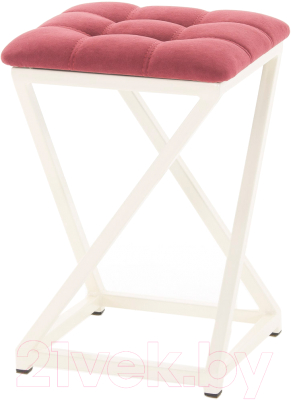 Табурет AMC Comfort 8.3.8 (ткань красный/слоновая кость) - фото