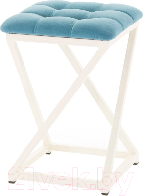 Табурет AMC Comfort 8.3.13 (ткань бирюзовый/слоновая кость) - фото