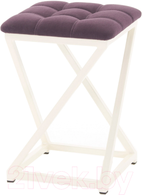 Табурет AMC Comfort 8.3.14 (ткань баклажан/слоновая кость) - фото