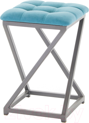 Табурет AMC Comfort 8.4.13 (ткань бирюзовый/графит) - фото