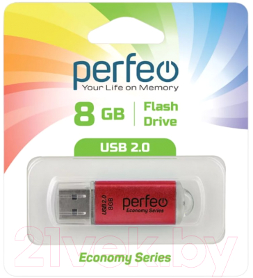USB flash накопитель Perfeo 8GB E01 / PF-E01R008ES