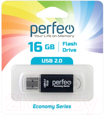 USB flash накопитель Perfeo 16GB E01 / PF-E01B016ES