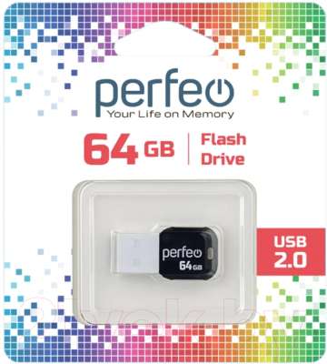 Usb flash накопитель Perfeo 64GB M02 / PF-M02W064