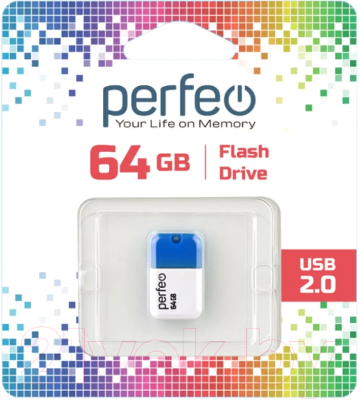 Usb flash накопитель Perfeo 64GB M04 / PF-M04BL064