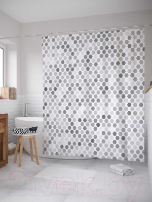 Шторка-занавеска для ванны JoyArty Фигурные изменения / sc_20883
