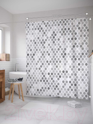 Шторка-занавеска для ванны JoyArty Фигурные изменения / sc_20883