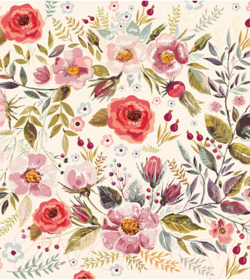 Шторка-занавеска для ванны JoyArty Цветочное знакомство / sc_29975 - фото