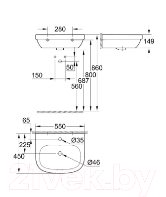 Умывальник GROHE 39336000