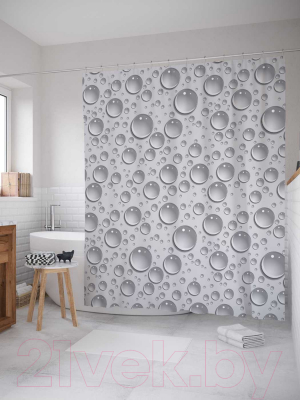 Шторка-занавеска для ванны JoyArty Воздушные пузыри / sc_18018