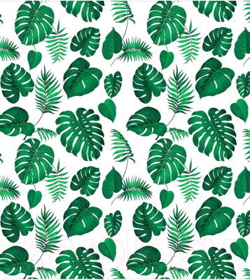 Шторка-занавеска для ванны JoyArty Папоротниковый дождь / sc_8072 - фото