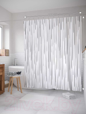 Шторка-занавеска для ванны JoyArty Дождевой ливень / sc_19775