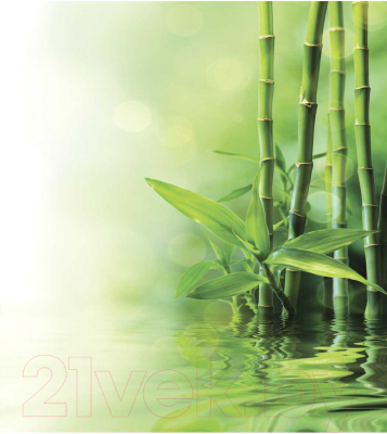 Шторка-занавеска для ванны JoyArty Бамбук у воды / sc_12188 - фото