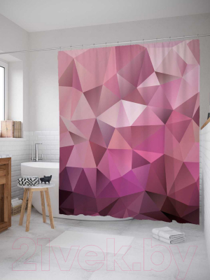 Шторка-занавеска для ванны JoyArty Геометрические холмы / sc_12458