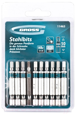 Набор бит Gross Hex 11463 - фото