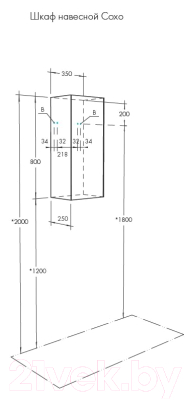 Шкаф для ванной Акватон Сохо (1A258403AJA00)