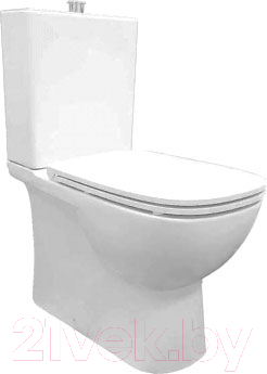 Унитаз напольный Sanita Quadro SL DM Slim QDRSLCC01151022 - фото