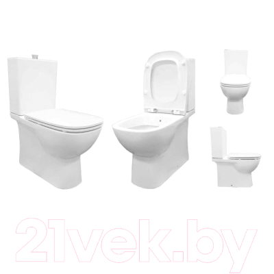 Унитаз напольный Sanita Quadro SL DM Slim QDRSLCC01151022