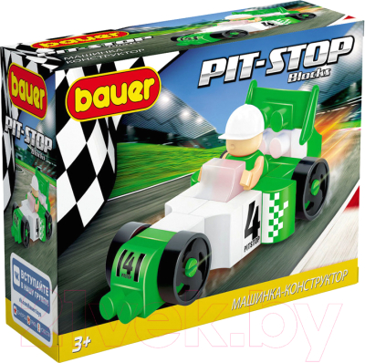 Конструктор Bauer Pit Stop Гоночная машина / 810 - фото