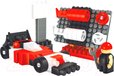 Конструктор Bauer Pit Stop Гоночная машина / 819 (72эл) - фото