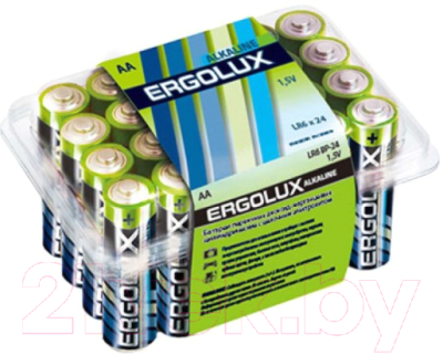 Комплект батареек Ergolux LR6 Alkaline BP-24 - фото