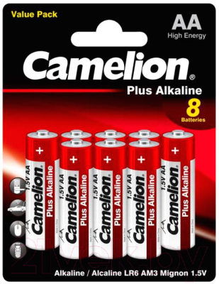 Батарейка Camelion LR6 Plus Alkaline BL-8 / LR6-BP8 - фото