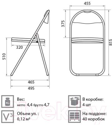 Стул офисный Белс Селим (V-4/кожзам черный)