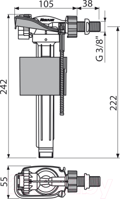 Арматура Alcadrain A150-3/8