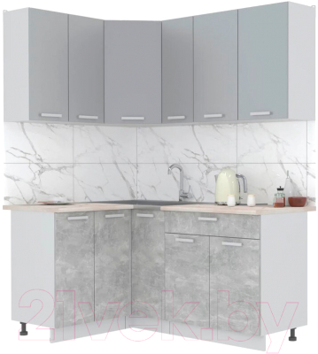 Готовая кухня Интерлиния Мила Лайт 1.2x1.7 - фото