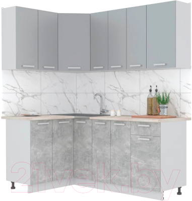 Готовая кухня Интерлиния Мила Лайт 1.2x1.9 - фото
