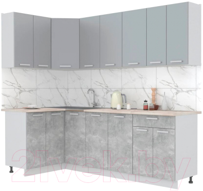 Готовая кухня Интерлиния Мила Лайт 1.2x2.4 - фото