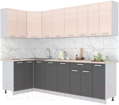 Готовая кухня Интерлиния Мила Лайт 1.2x2.7 - фото
