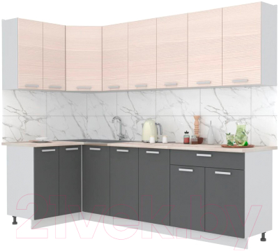 Готовая кухня Интерлиния Мила Лайт 1.2x2.6 - фото