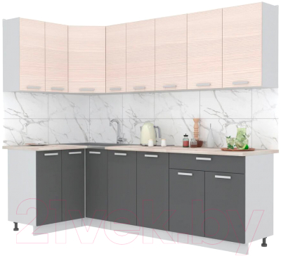 Готовая кухня Интерлиния Мила Лайт 1.2x2.5 - фото