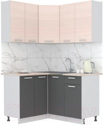 Готовая кухня Интерлиния Мила Лайт 1.2x1.4 - фото