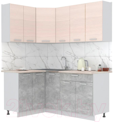 Готовая кухня Интерлиния Мила Лайт 1.2x1.8 - фото