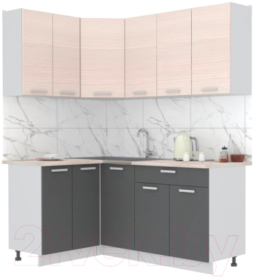 Готовая кухня Интерлиния Мила Лайт 1.2x1.8 - фото