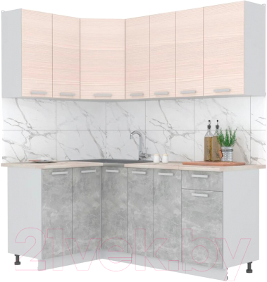 Готовая кухня Интерлиния Мила Лайт 1.2x1.9 - фото