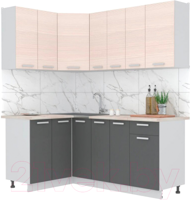 Готовая кухня Интерлиния Мила Лайт 1.2x1.9 - фото