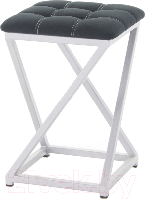 Табурет AMC Comfort 8.5.1 (ткань черный/серебристый) - фото