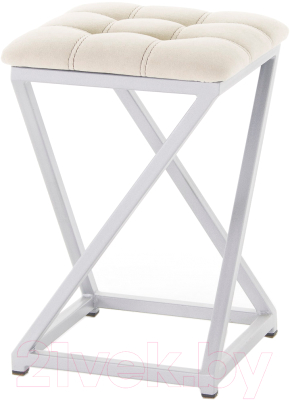 Табурет AMC Comfort 8.5.3 (ткань бежевый/серебристый) - фото