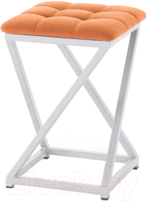 Табурет AMC Comfort 8.5.4 (ткань терракот/серебристый) - фото