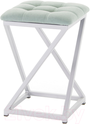 Табурет AMC Comfort 8.5.10 (ткань мятный/серебристый) - фото